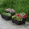 2 Tier Vertical Garden Planter 2 Pack Outdoor Herb Rectangle Raised Garden Beds for Flower Fruit Vegetable Elevated Garden Bed with Drain Holes for Balcony, Patio, Indoor, Black